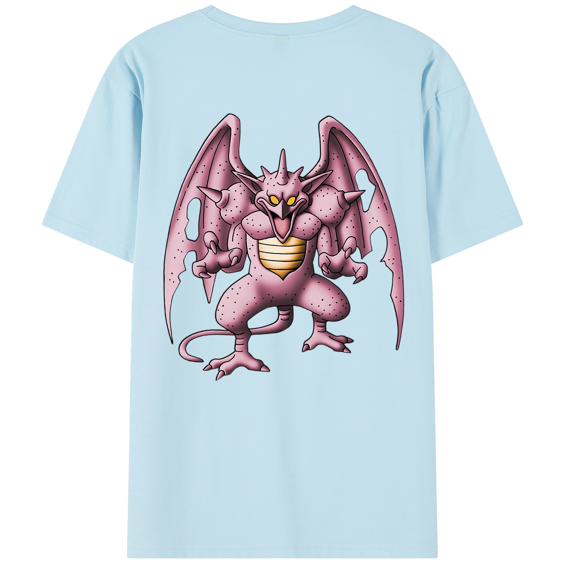 （画像用） ドラゴンクエスト Doragon Kuesuto Dragon Quest 綿100％半袖Tシャツ（背面プリント）